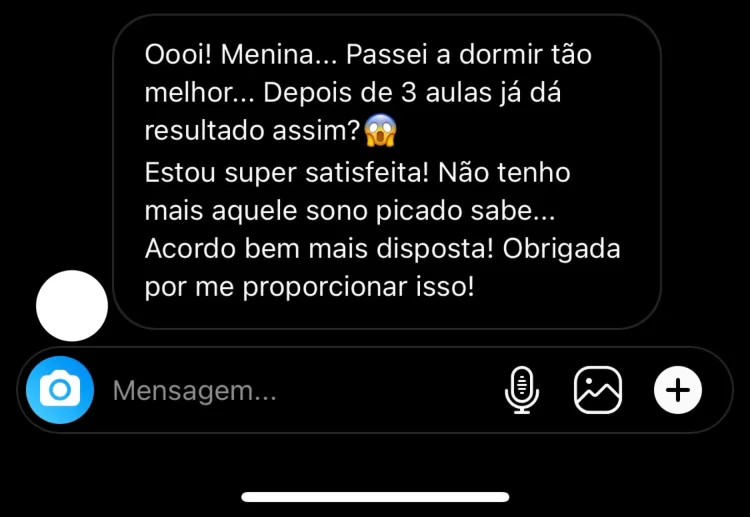 Depoimento de aluno